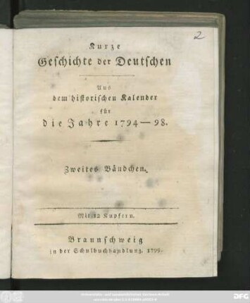 Bändchen 2: Mit 12 Kupfern
