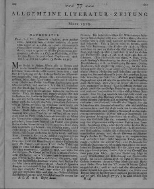 Hallaschka, C.: Elementa eclipsium, quas patitur tellus, luna eam inter et solem versante. Ab anno 1816 usque ad a. 1860, ex tabulis astronomicis recentissime conditis et calculo parallactico deducta, typo ecliptico et tabulis proiectionis geographicis collustrata a Cassiano Hallaschka. Prag: Haase 1816