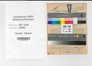 Entnazifizierung Johann Jansen , geb. 13.08.1910 (Bahnsekretaer)