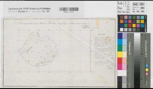 Hünxe (Hünxe) Triangulation (Vermessung) des Hünxer Waldes 1822/23 o.M. 24,5 x 41 Zeichnung F. Kuentz KSM Nr. 24,5 (6)