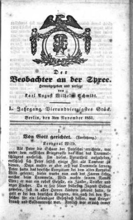 44. Stueck, 3. November 1851