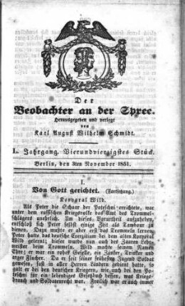 44. Stueck, 3. November 1851