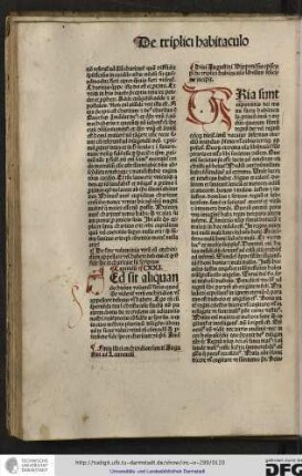 Divi Augustini Hipponensis episcopi de triplici habitaculo libellus feliciter incipit.