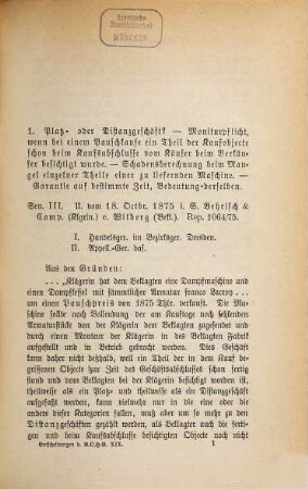 Entscheidungen des Reichs-Oberhandelsgerichts, 19. 1876