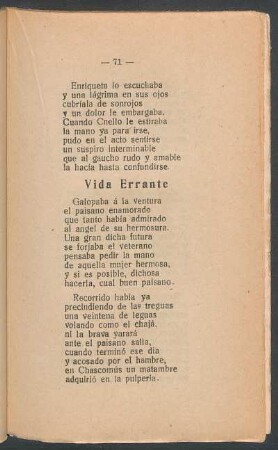 Vida errante