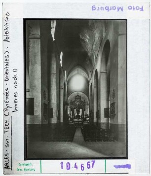 Arles-sur-Tech, Abteikirche, Inneres nach Osten
