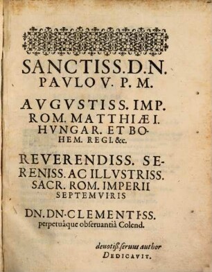 De Sacr. Rom. Imperii Septemviratv Commentarivs