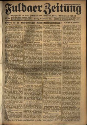 Erste Ausgabe vom Sonntag, den 09. September 1928.
