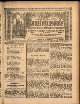 Erste Ausgabe vom Sonntag, den 31. März 1912.