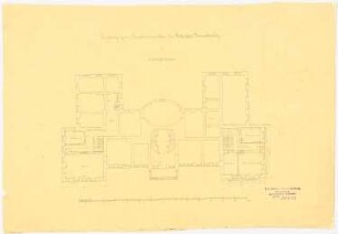 Schloss Glumbowitz Erweiterung: Grundriss Erdgeschoss, Maßstabsleiste (Fuß)