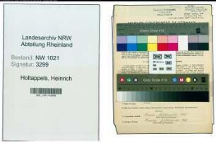 Entnazifizierung Heinrich Holtappels , geb. 01.11.1893 (Kaufmann)