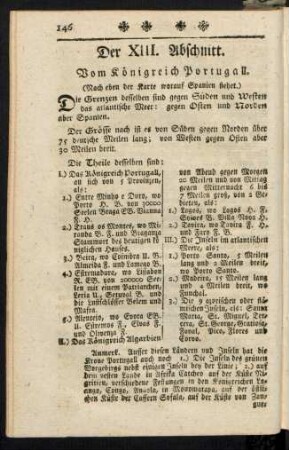 Der XIII. Abschnitt. Vom Königreich Portugall.