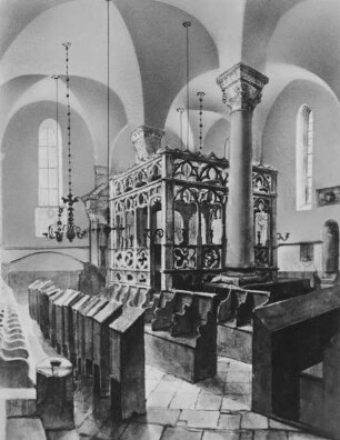Männerraum der Wormser Synagoge