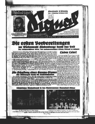 Titelseite einer Zeitung