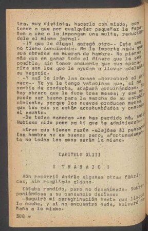 Capítulo XLIII - ¡Trabajo!