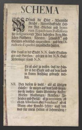 Akten zur oberrheinischen Reichsritterschaft (Drucke)
