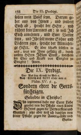 188-211, IX. Eines Christen Pflicht gegen die Gottesfürchtige [...]