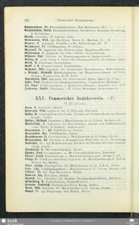 XXV. Pommerscher Bezirksverein.