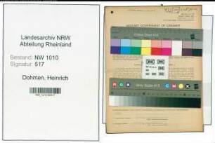 Entnazifizierung Heinrich Dohmen , geb. 11.11.1888 (Metzgermeister)