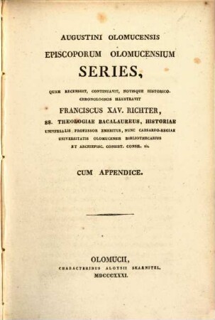 Episcoporum Olomucensium series