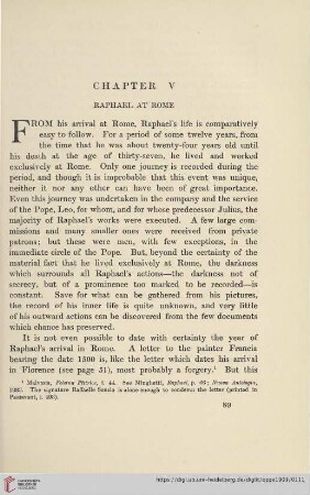 Chapter V: Raphael at Rome