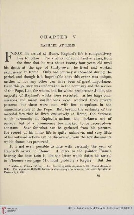 Chapter V: Raphael at Rome