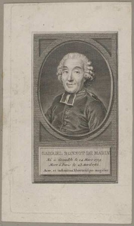 Bildnis des Gabriel Bonnot de Mably
