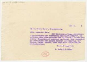 Brief an Fritz Meyer : 10.01.1917