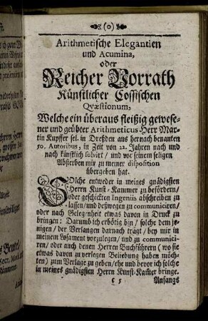 Reicher Vorrath.