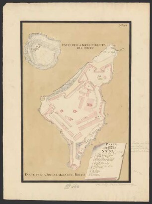 Pianta della Fortezza di Suda [Sudha auf Kreta]