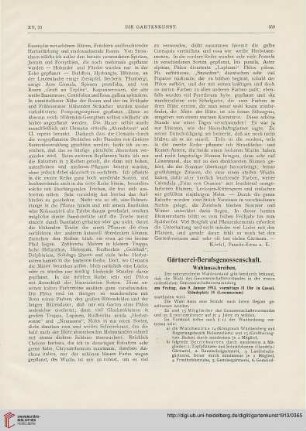 Gärtnerei-Berufsgenossenschaft: Wahlausschreiben