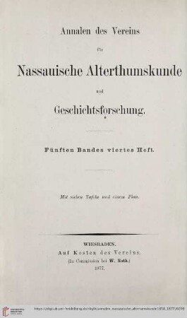 Fünften Bandes viertes Heft