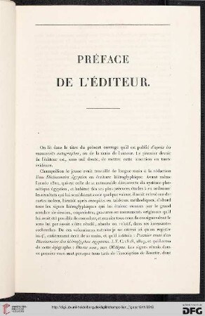 Préface de l'éditeur