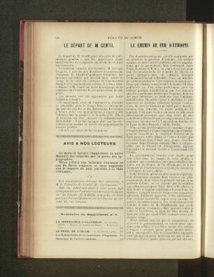 Avis A Nos Lecteurs.