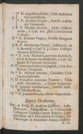 Extra Ordinem