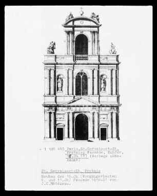 Paris, Église Saint-Gervais-et-Protais, Fassadenaufriss