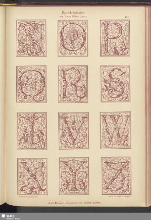 Barock-Initialen von Lucas Kilian