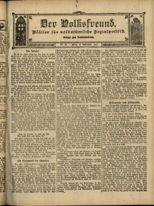 Ausgabe vom Sonntag, den 15. September 1912.