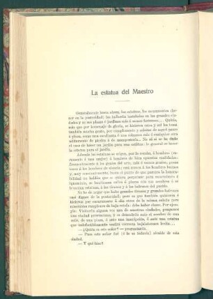 La estatua del maestro