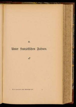 Abschnitt II. Unter französischen Fahnen.