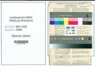 Entnazifizierung Martin Siemons , geb. 04.04.1898 (Schmied)
