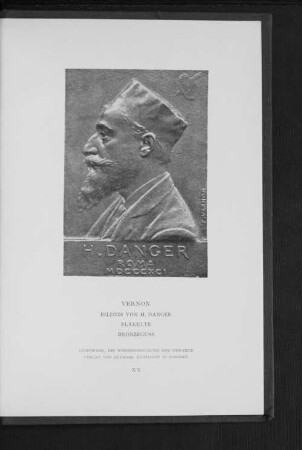 Bildnis von H. Danger Plakette Bronzeguss