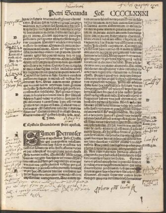 Epistola Secunda beati Petri apostoli.