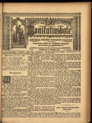 Erste Ausgabe vom Sonntag, den 11. Dezember 1910.