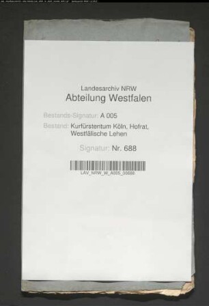 Belehnung des Wolrad von Canstein mit dem halben Schloß Canstein