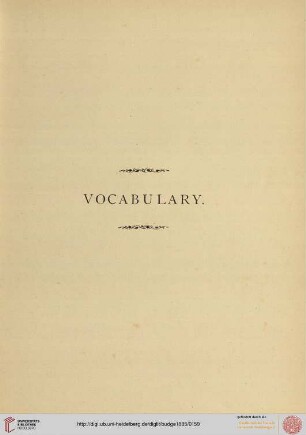 Vocabulary