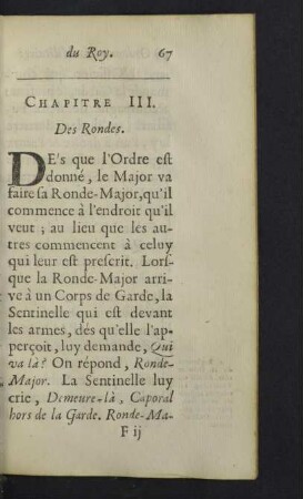 Chapitre III. Des Rondes.