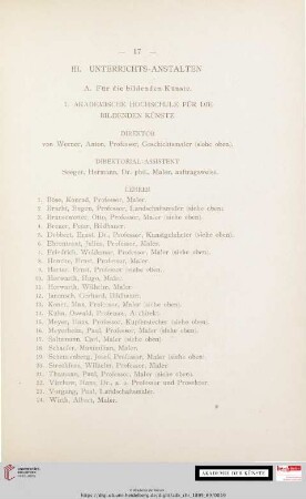 III.1 Unterrichts-Anstalten