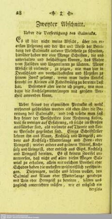 Zweyter Abschnitt. Ueber die Verfertigung des Salmiaks