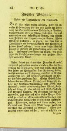Zweyter Abschnitt. Ueber die Verfertigung des Salmiaks